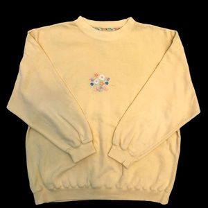 Vintage Grandma Sweater with Flowers Graphic